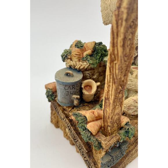 San Francisco Music Box Boyds Bears Bunny Rabbit Carrot Juice Farmstand Tested - Picture 7 of 11